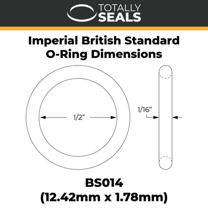 1/2" x 1/16" (BS014) Imperial Nitrile O-Rings - Totally Seals®