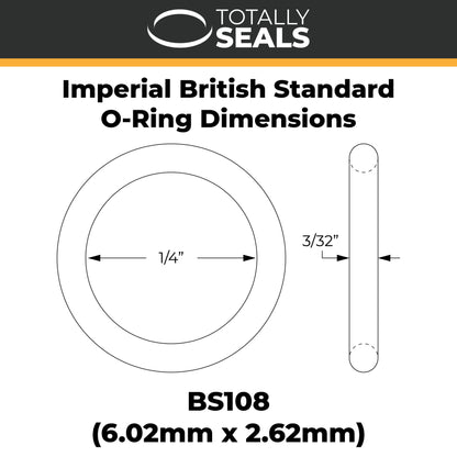 1/4" x 3/32" (BS108) Imperial Nitrile O-Rings - Totally Seals®