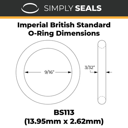 9/16" x 3/32" (BS113) Imperial Nitrile O-Rings - Totally Seals®