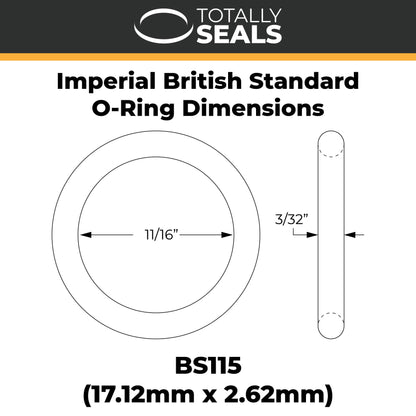 11/16" x 3/32" (BS115) Imperial Nitrile O-Rings - Totally Seals®