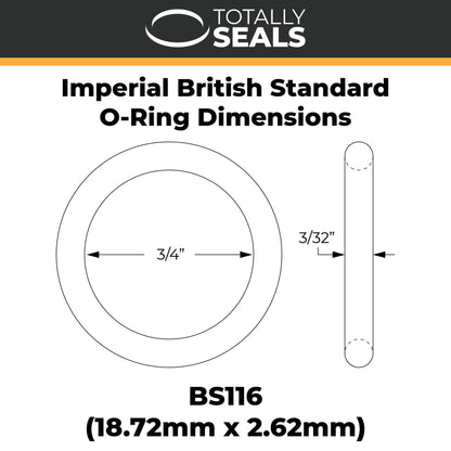 3/4" x 3/32" (BS116) Imperial Nitrile O-Rings - Totally Seals®