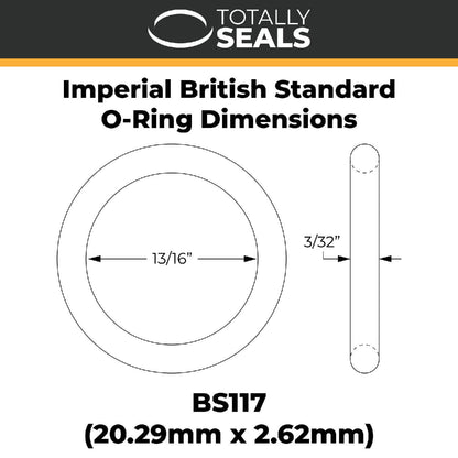 13/16" x 3/32" (BS117) Imperial Nitrile O-Rings - Totally Seals®