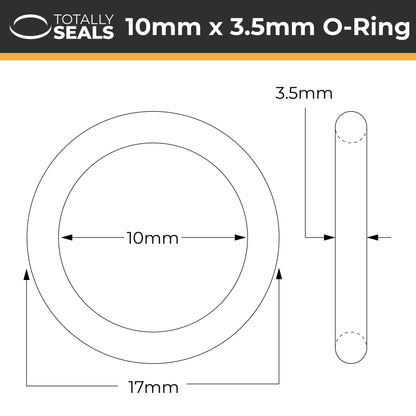 10mm x 3.5mm (17mm OD) Nitrile O-Rings - Totally Seals®