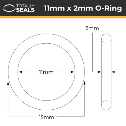 11mm x 2mm (15mm OD) Nitrile O-Rings - Totally Seals®