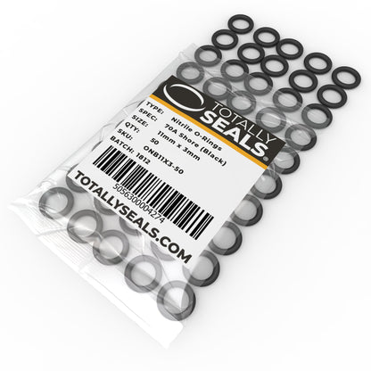 11mm x 3mm (17mm OD) Nitrile O-Rings - Totally Seals®