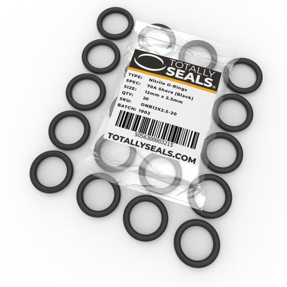 12mm x 2.5mm (17mm OD) Nitrile O-Rings - Totally Seals®