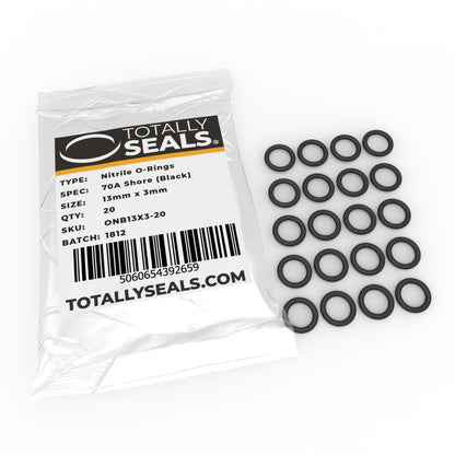 13mm x 3mm (19mm OD) Nitrile O-Rings - Totally Seals®