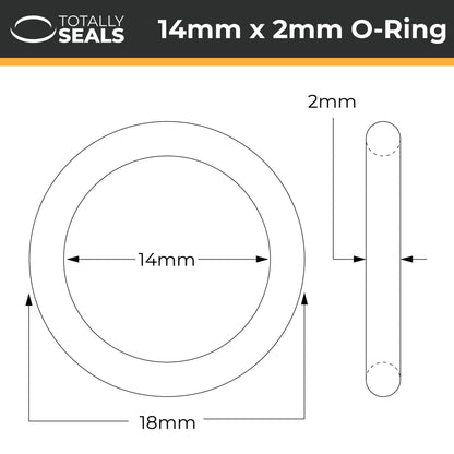 14mm x 2mm (18mm OD) Silicone O-Rings - Totally Seals®