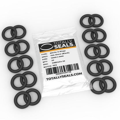 14mm x 4mm (22mm OD) Nitrile O-Rings - Totally Seals®