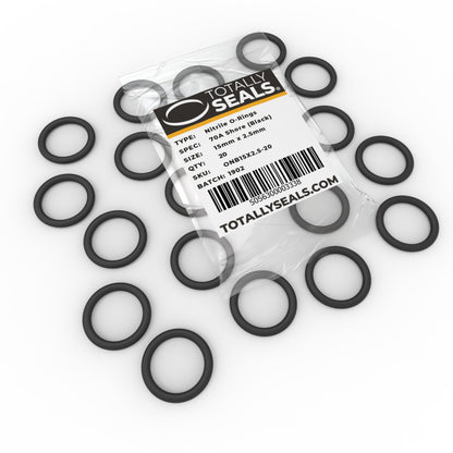 15mm x 2.5mm (20mm OD) Nitrile O-Rings - Totally Seals®