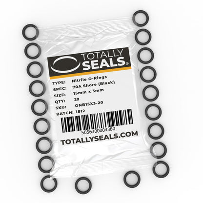 15mm x 3mm (21mm OD) Nitrile O-Rings - Totally Seals®