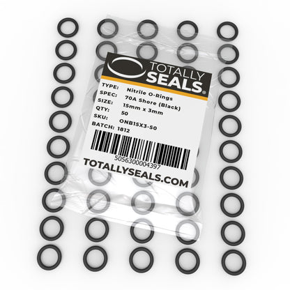 15mm x 3mm (21mm OD) Nitrile O-Rings - Totally Seals®