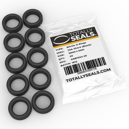 15mm x 4mm (23mm OD) Nitrile O-Rings - Totally Seals®