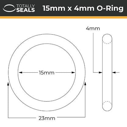 15mm x 4mm (23mm OD) Nitrile O-Rings - Totally Seals®