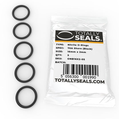 16mm x 2mm (20mm OD) Nitrile O-Rings - Totally Seals®