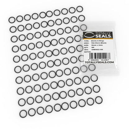 16mm x 2mm (20mm OD) Nitrile O-Rings - Totally Seals®