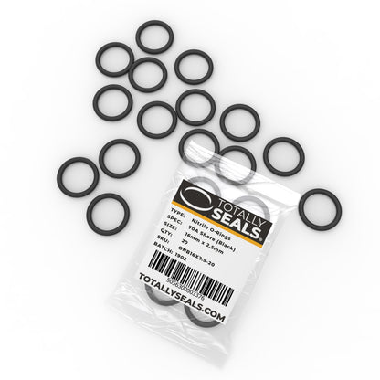 16mm x 2.5mm (21mm OD) Nitrile O-Rings - Totally Seals®