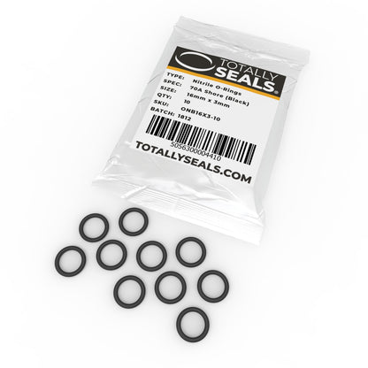 16mm x 3mm (22mm OD) Nitrile O-Rings - Totally Seals®