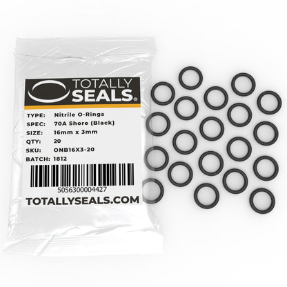 16mm x 3mm (22mm OD) Nitrile O-Rings - Totally Seals®