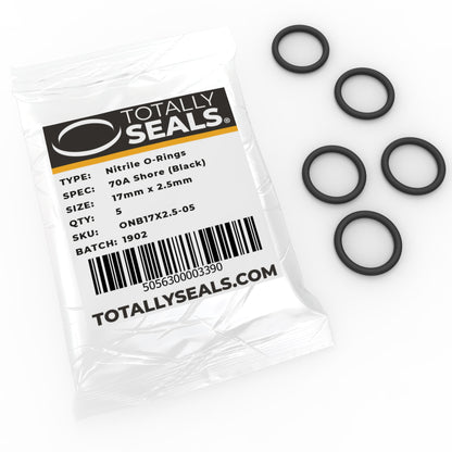 17mm x 2.5mm (22mm OD) Nitrile O-Rings - Totally Seals®