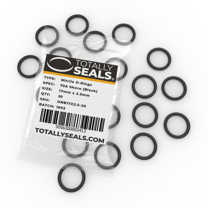 17mm x 2.5mm (22mm OD) Nitrile O-Rings - Totally Seals®