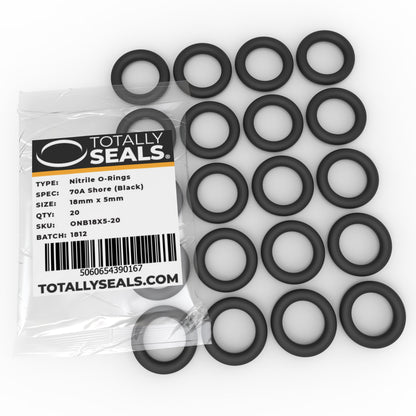 18mm x 5mm (28mm OD) Nitrile O-Rings - Totally Seals®