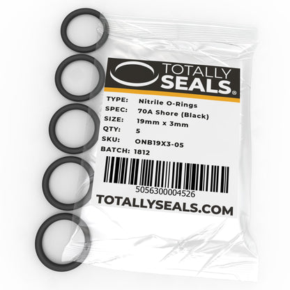 19mm x 3mm (25mm OD) Nitrile O-Rings - Totally Seals®