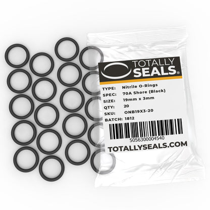 19mm x 3mm (25mm OD) Nitrile O-Rings - Totally Seals®