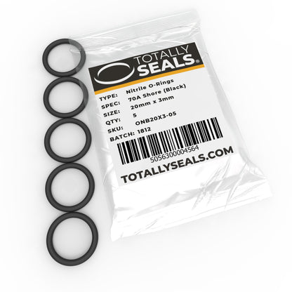 20mm x 3mm (26mm OD) Nitrile O-Rings - Totally Seals®