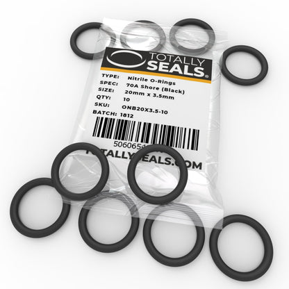 20mm x 3.5mm (27mm OD) Nitrile O-Rings - Totally Seals®