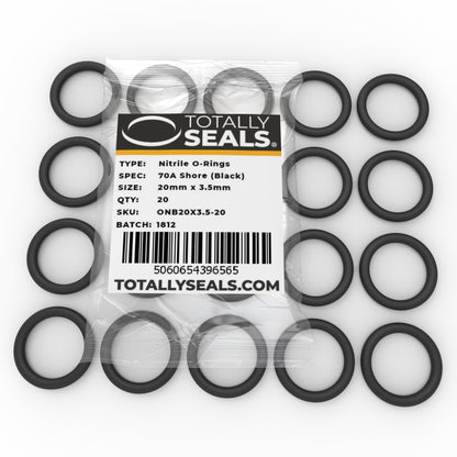 20mm x 3.5mm (27mm OD) Nitrile O-Rings - Totally Seals®