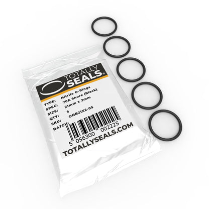 21mm x 2mm (25mm OD) Nitrile O-Rings - Totally Seals®