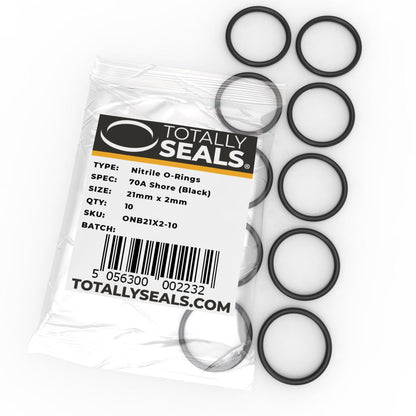 21mm x 2mm (25mm OD) Nitrile O-Rings - Totally Seals®