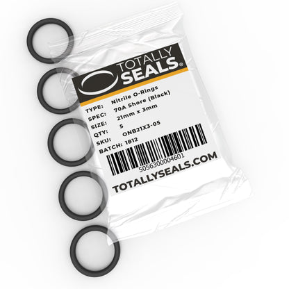 21mm x 3mm (27mm OD) Nitrile O-Rings - Totally Seals®