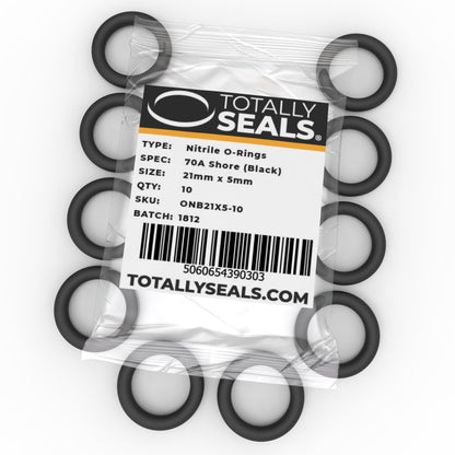 21mm x 5mm (31mm OD) Nitrile O-Rings - Totally Seals®