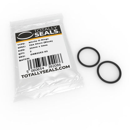 22mm x 2mm (26mm OD) Nitrile O-Rings - Totally Seals®