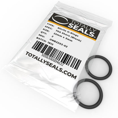 22mm x 3mm (28mm OD) Nitrile O-Rings - Totally Seals®