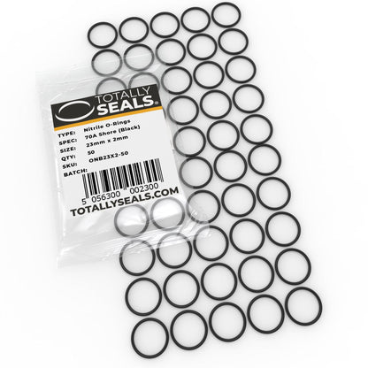 23mm x 2mm (27mm OD) Nitrile O-Rings - Totally Seals®