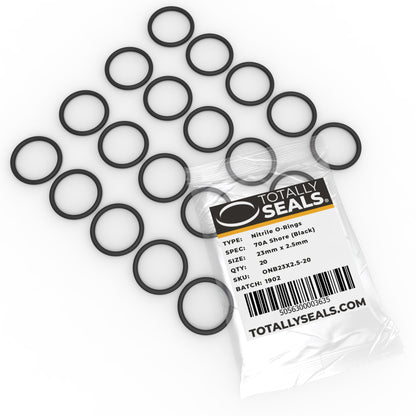 23mm x 2.5mm (28mm OD) Nitrile O-Rings - Totally Seals®