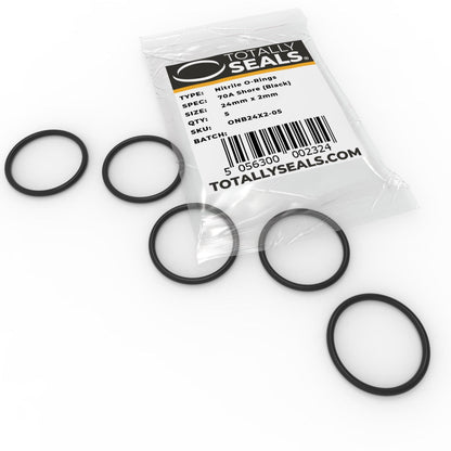 24mm x 2mm (28mm OD) Nitrile O-Rings - Totally Seals®