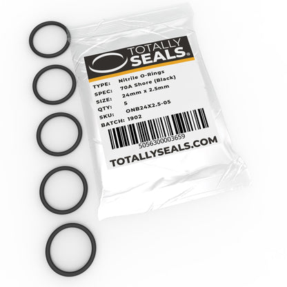 24mm x 2.5mm (29mm OD) Nitrile O-Rings - Totally Seals®