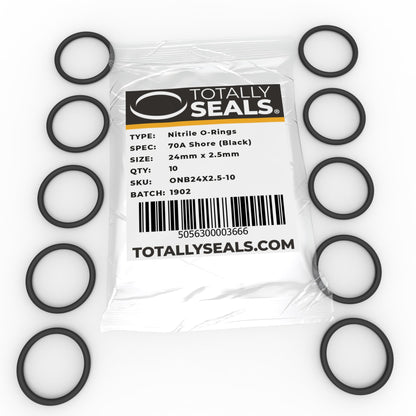 24mm x 2.5mm (29mm OD) Nitrile O-Rings - Totally Seals®