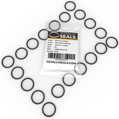 24mm x 2.5mm (29mm OD) Nitrile O-Rings - Totally Seals®