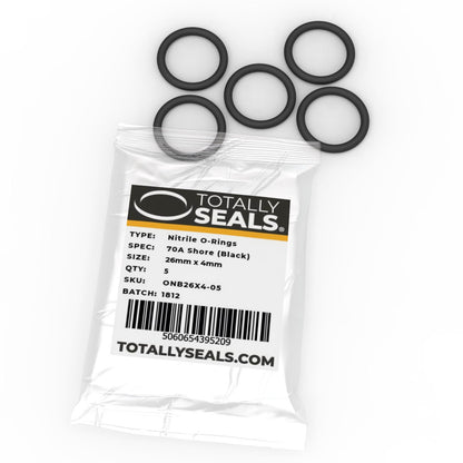 26mm x 4mm (34mm OD) Nitrile O-Rings - Totally Seals®