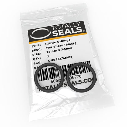 26mm x 3.5mm (33mm OD) Nitrile O-Rings - Totally Seals®