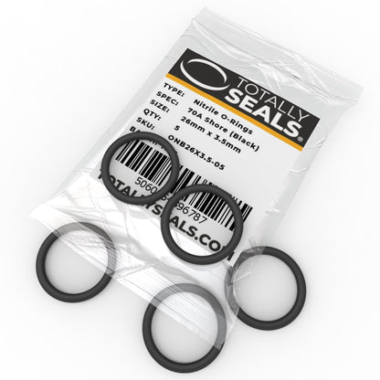 26mm x 3.5mm (33mm OD) Nitrile O-Rings - Totally Seals®