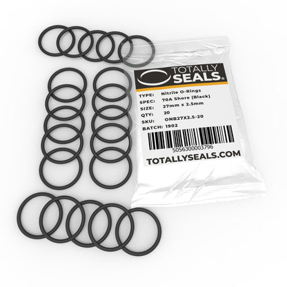 27mm x 2.5mm (32mm OD) Nitrile O-Rings - Totally Seals®