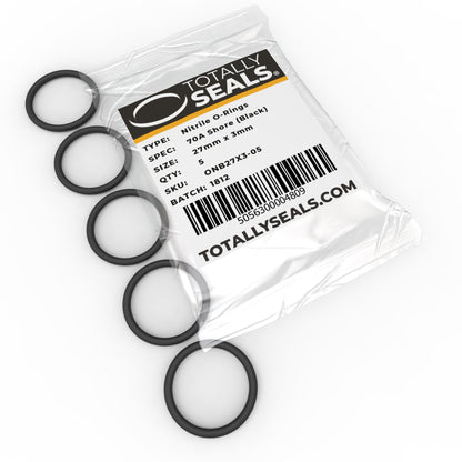 27mm x 3mm (33mm OD) Nitrile O-Rings - Totally Seals®