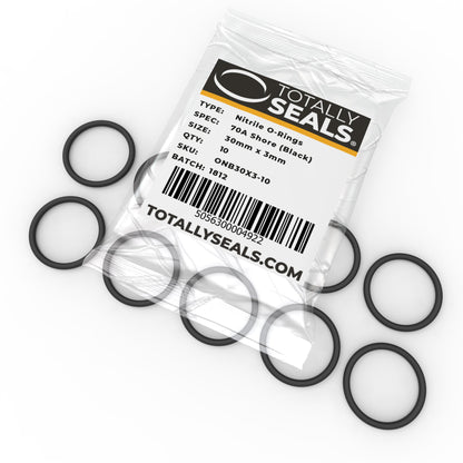 30mm x 3mm (36mm OD) Nitrile O-Rings - Totally Seals®