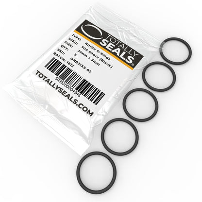 31mm x 3mm (37mm OD) Nitrile O-Rings - Totally Seals®